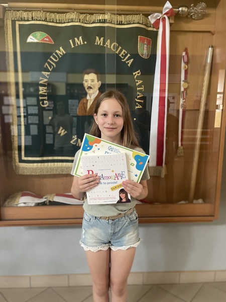 Kalina z dyplomem i  nagrodą!