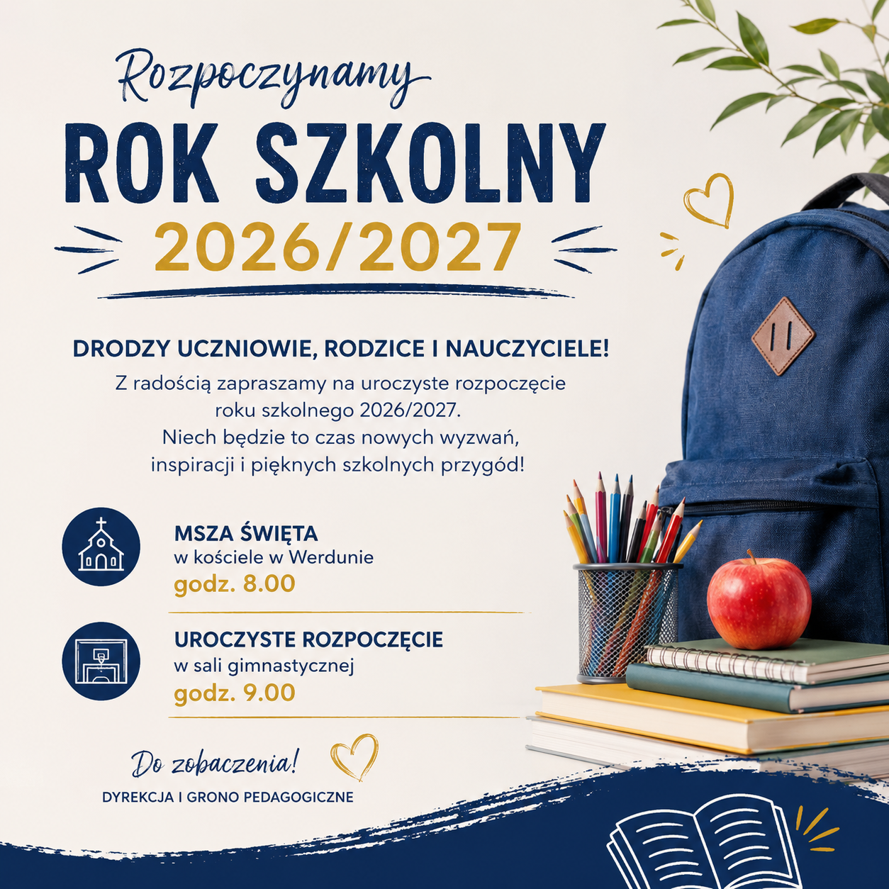 Uroczyste rozpoczęcie roku szkolnego 2026/2027 w szkole podstawowej w Suchostrudze