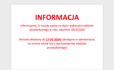 Informacja.