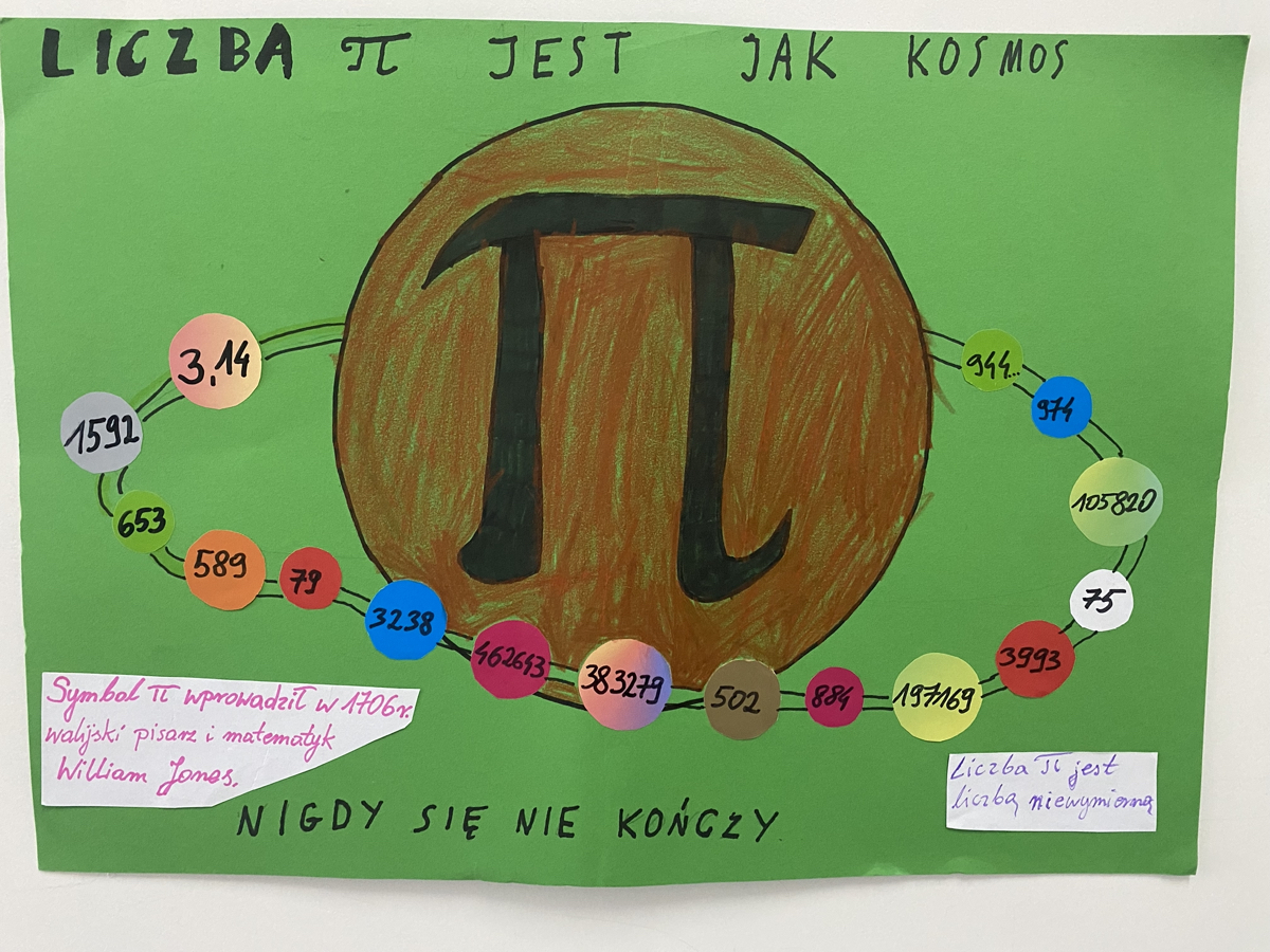 Plakat Bartka przedstawiający liczbę PI