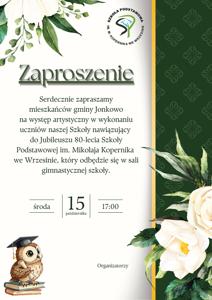 Plakat informujący o występie artystycznym.