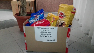 Akcja mikołajkowa na rzecz chełmskiego schroniska dla zwierzą