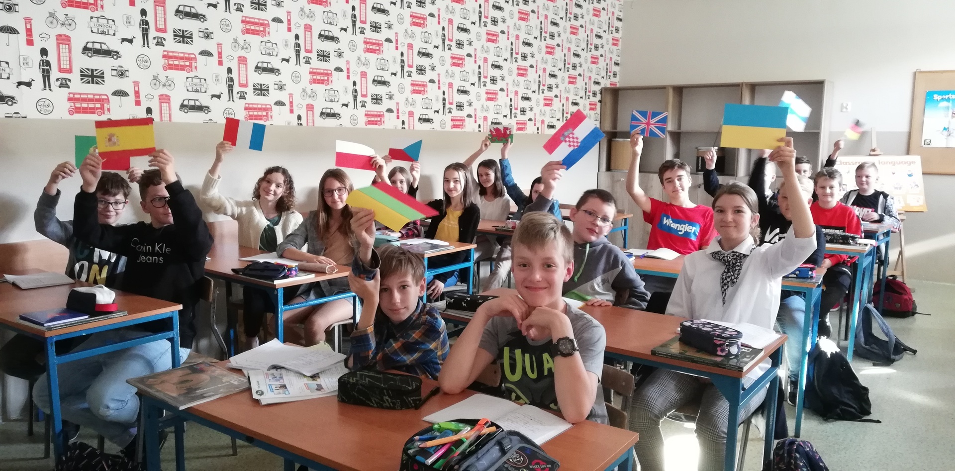 Uczniowie klasy językowej