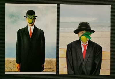Jakub Pajuro - uczeń Szkoły Podstawowej nr 8 w Lęborku „Syn człowieczy” - René Magritte