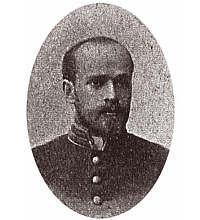 student Goldszmidt (Korczak) w mundurze studenckim