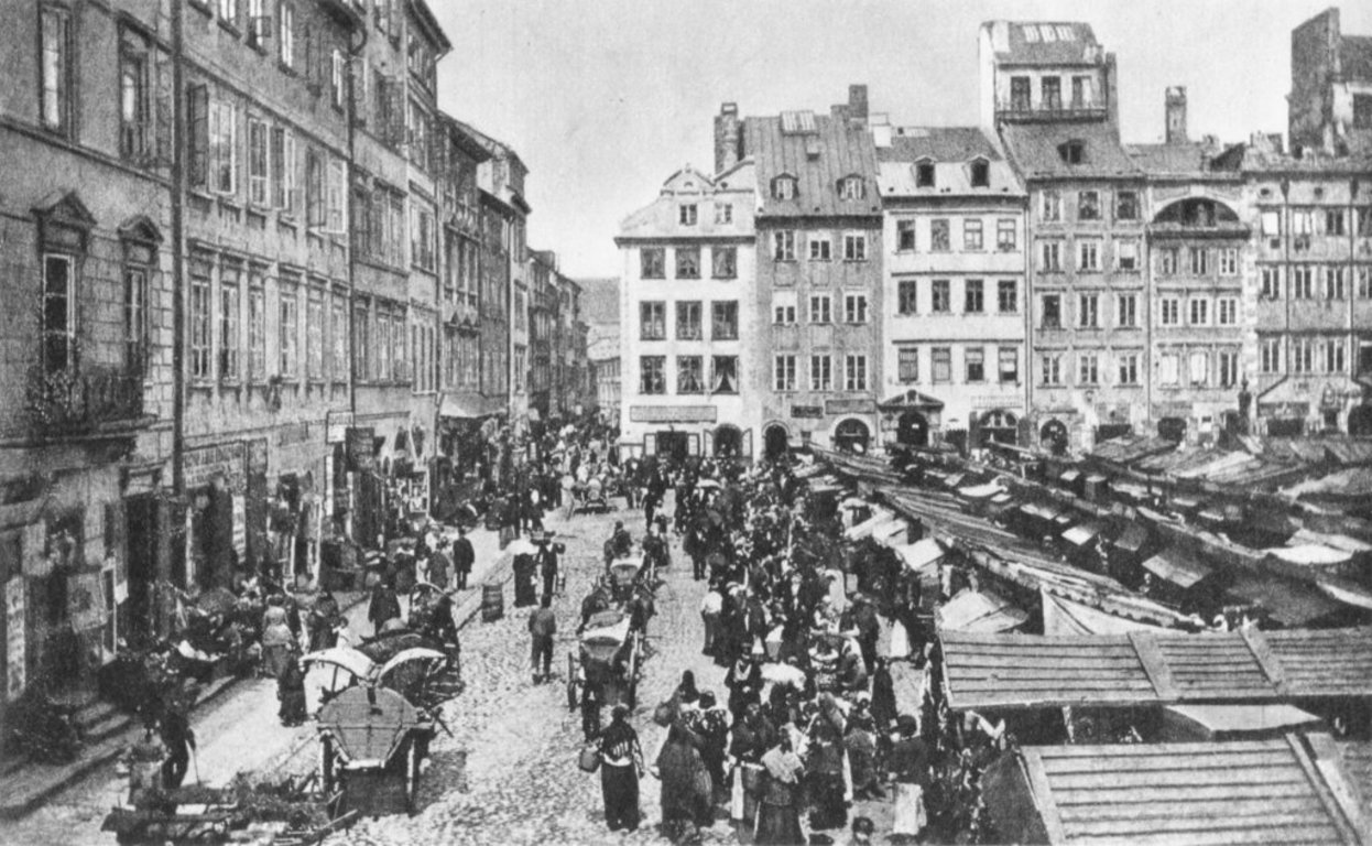 Rynek Starego Miasta w końcu XIX wieku