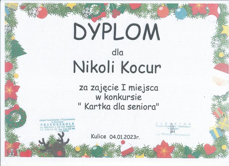 Kartka dla seniora-Nikola