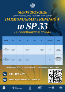 Harmonogram treningów SP33