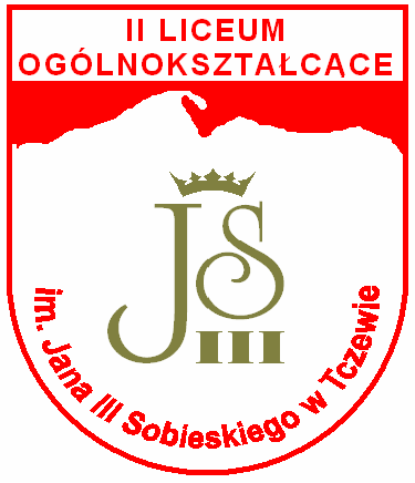 Logo II Liceum Ogólnokształcąceim. Jana III Sobieskiegow Tczewie