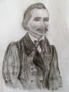 Portret Adama Chodyńskiego  w wykonaniu p. Cecylii Kosińskiej
