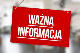 Grafika z napisem "ważna informacja"