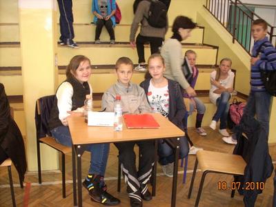 Nasza drużyna: od lewej Magdalena Bartczak, Przemysław Zembrzuski, Alicja Góralska