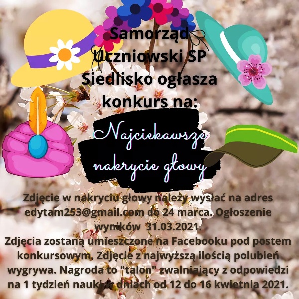 Plakat- nakrycie głowy.