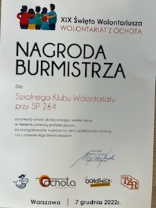 XIX  Gala Dzielnicowego Święta Wolontariusza