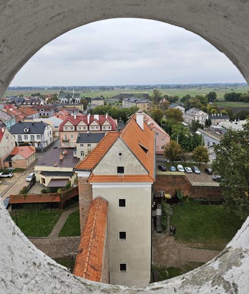 Panorama Łęczycy z wieży zamkowej