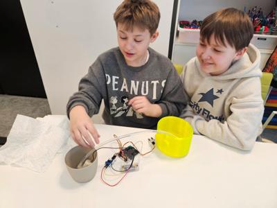Płytka Microbit zaprogramowana  poprawnie