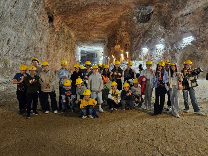 Klasa 6b w kopalni soli w Kłodawie