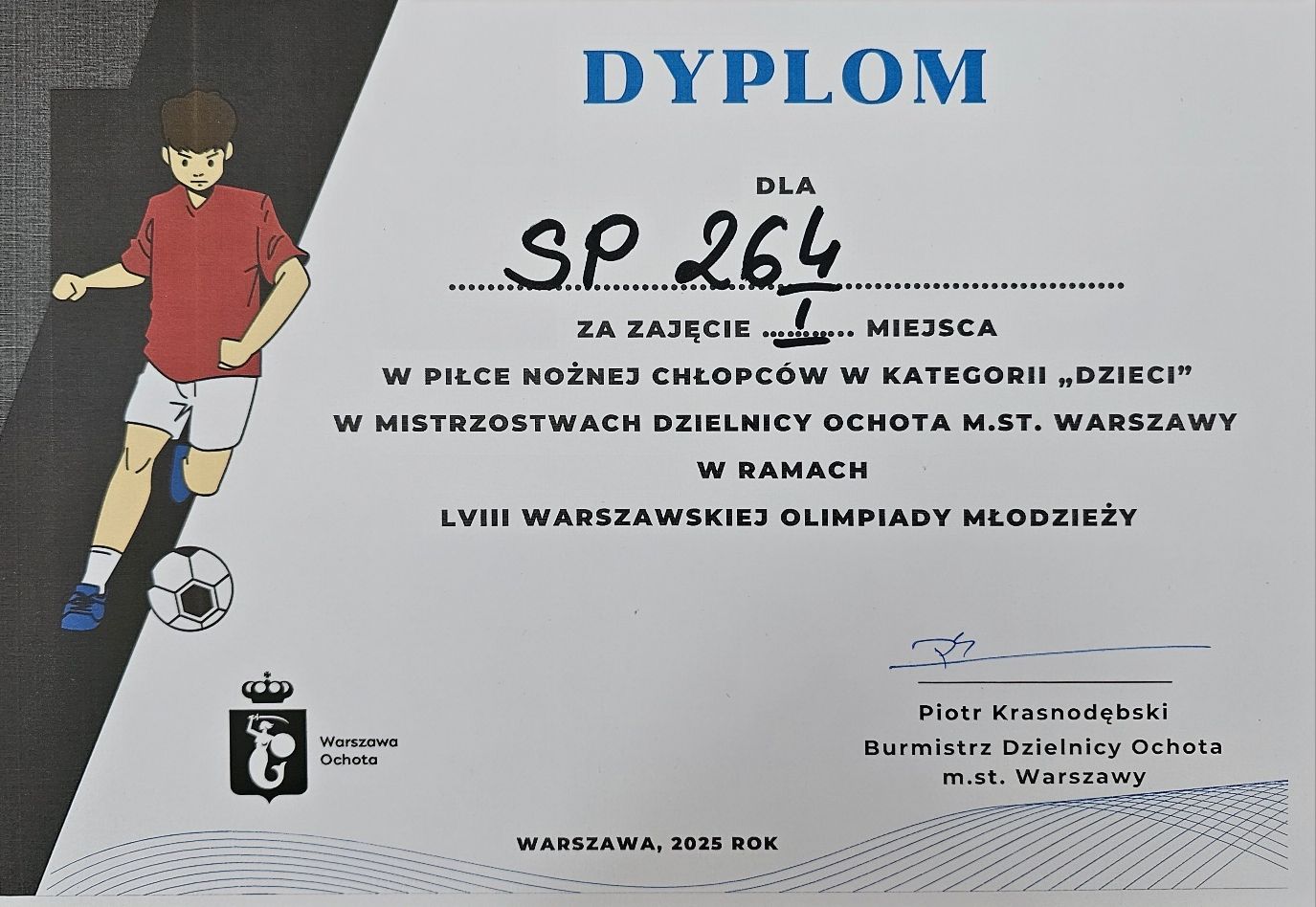 Dyplom piłka nożna