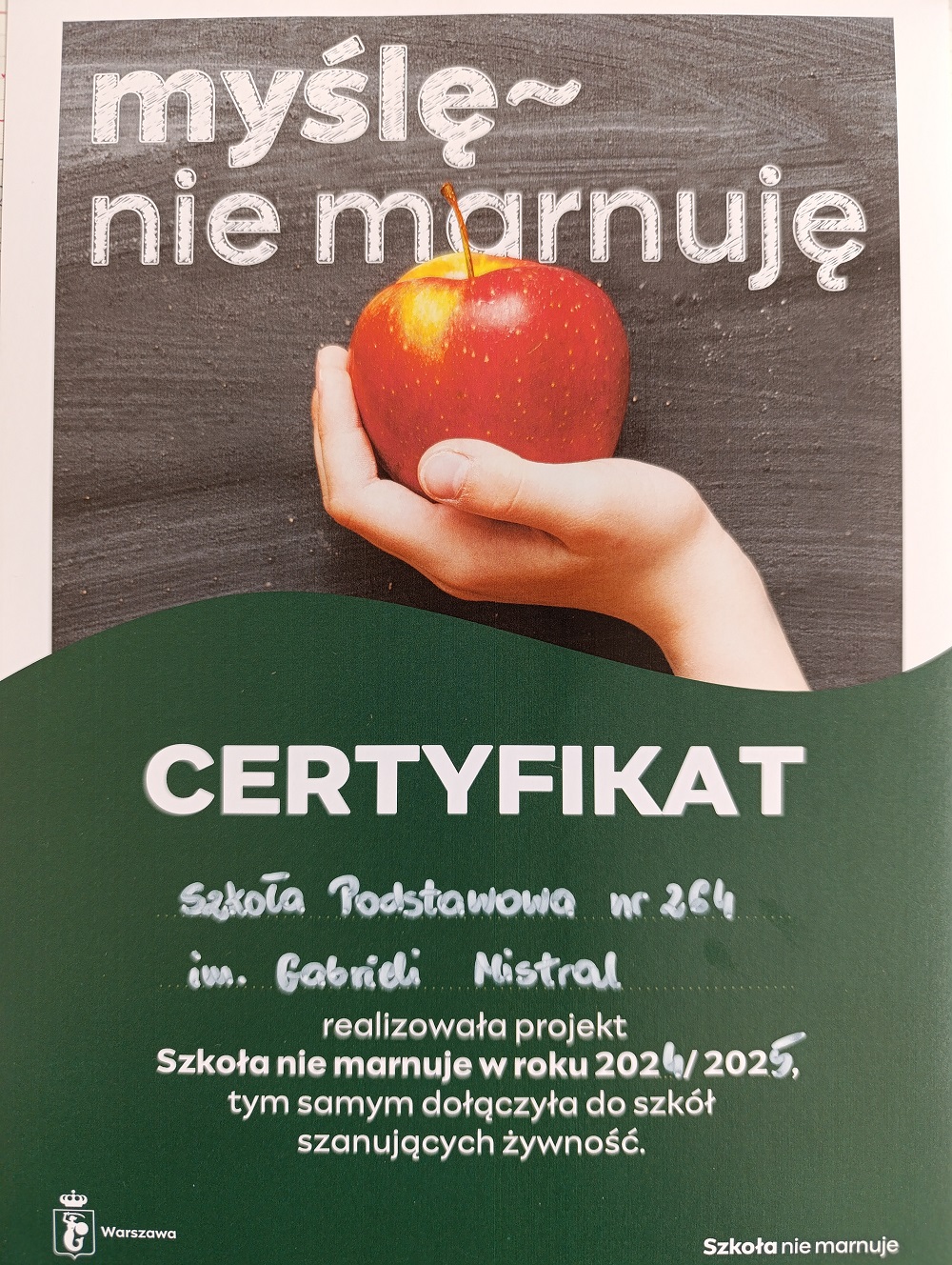 SZKOŁA NIE MARNUJE