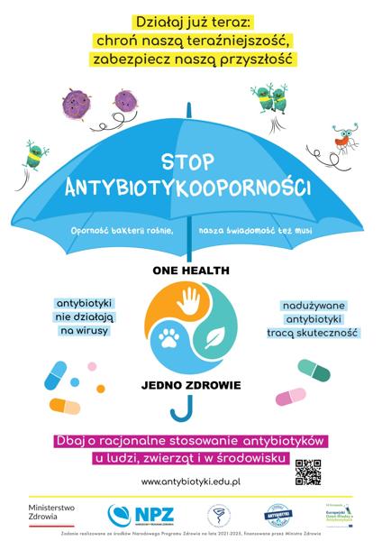 plakat stop antybiotykooporności