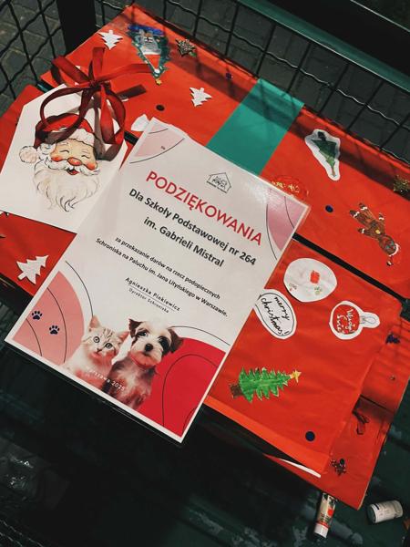 Dzieci dla Zwierząt - świetlica szkolna, paczka do schroniska