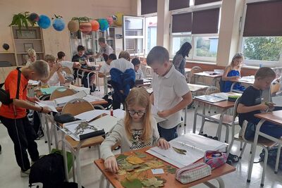 „Życie w Kosmosie - czyli Nasza Zielona Planeta” zajęcia koła przyrodniczego w ramach Międzynarodowego Projektu Kosmicznego ARISS.