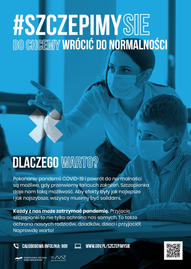 Plakat akcji szczepimy się