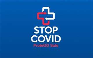 Banner informacyjny o aplikacji Stop COVID.