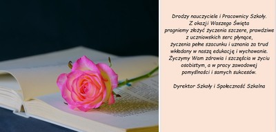 Życzenia dla nauczycieli