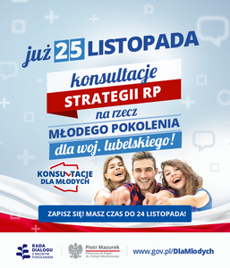 Plakat - Strategia RP na rzecz Młodego Pokolenia”🇵🇱 dla województwa lubelskiego