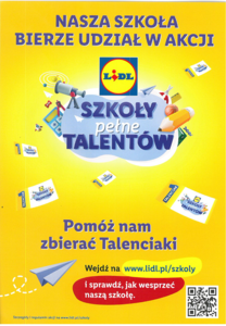 Plakat promujący akcję "Szkoła pełna talentów"