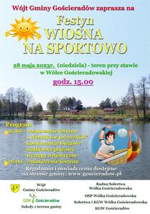 Plakat festynu Wiosna na sportowo