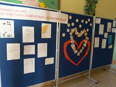 Tablica z postulatami wyborczymi kandydatów