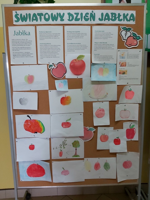 Światowy Dzień Jabłka w klasach IV - VIII - gazetka szkolna