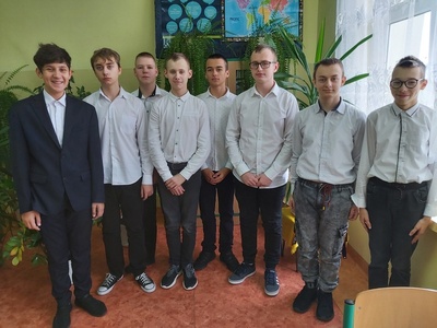 Ósma klasa podczas egzaminów próbnych