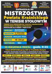 Mistrzostwa w tenisa stołowego -plakat