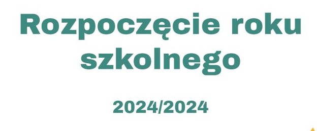 Rozpoczęcie roku szkolnego banner