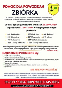 Pomoca dla powodzian - plakat