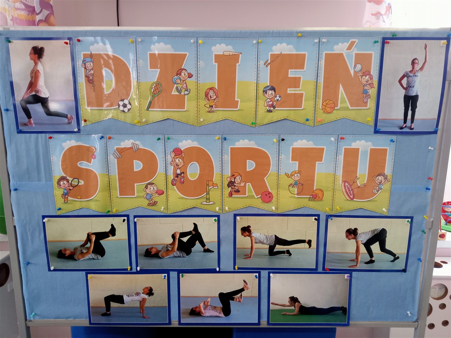 Dzień Sportu w przeszkolu, gazetka ścienna