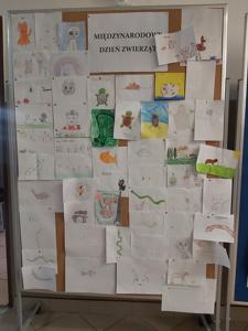 Nasze prace wykonane podczas szkolnej akcji z okazji Światowego Dnia Zwierząt