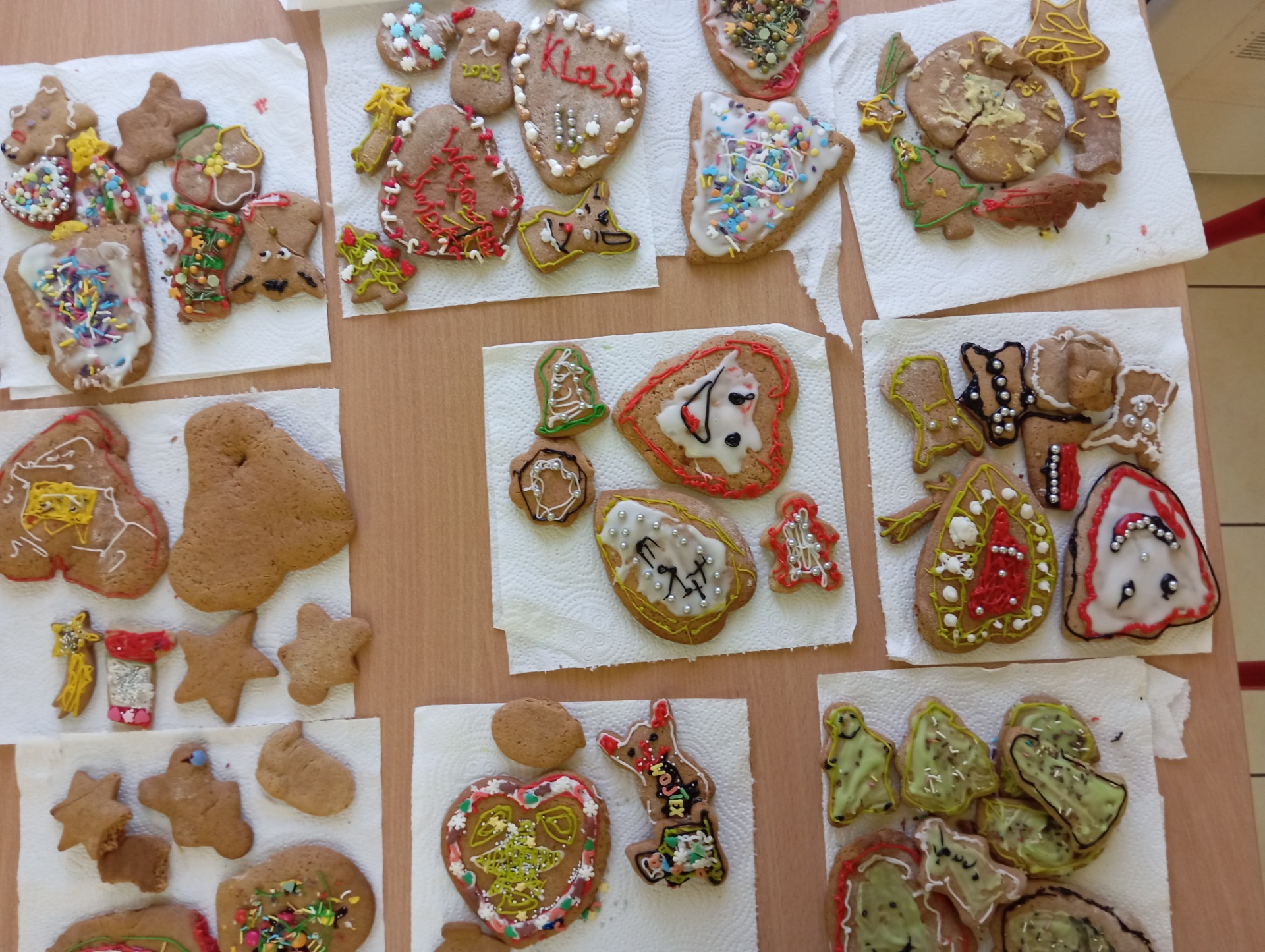 Zdjęcie pierników przygotowanych przez uczniów