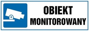 Znak informacyjny obiekt monitorowany
