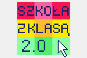 Logo z napisem szkoła z klasą 2.0