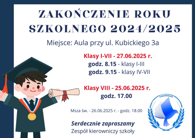 Zakończenie roku szkolnego 2024/2025