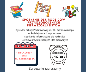 Spotkanie dla rodziców przyszłorocznych pierwszoklasistów