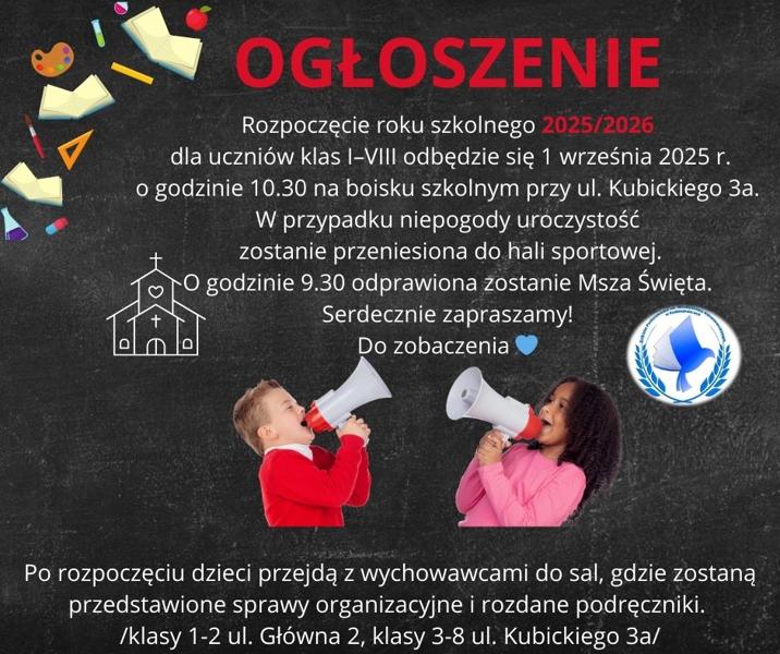 Rozpoczęcie roku szkolnego 2025/2026