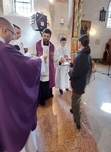 Rozdanie legitymacji członkom SK Caritas