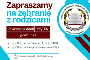 plakat informujący o wywiadówce