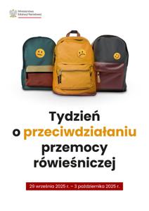 plakat tydzień o przeciwdziałaniu przemocy rówieśniczej