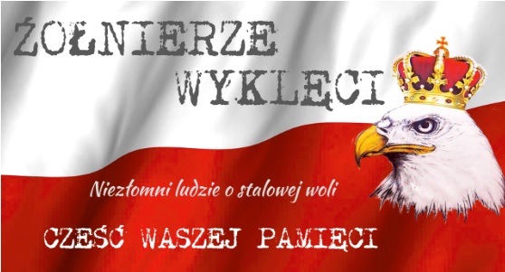 Głowa orła na tle flagi Polski